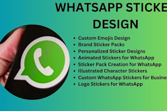 design whatsapp sticker, animation and GIF