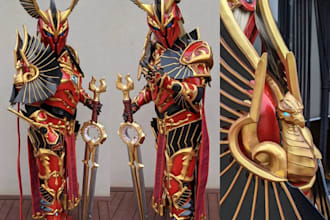 custom made cosplay costumes handcrafted outfit armor prop and wigs in any model