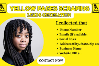scrap yellow pages and get email, address, phone number and more