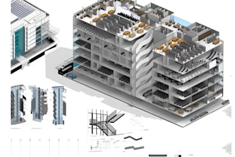 create a 3d bim 4d bim 5d bim building information modeling in revit, archicad