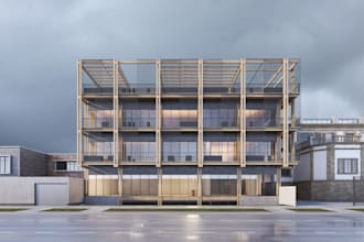 be your landscape skyscraper building, geometry design, exterior rhino render