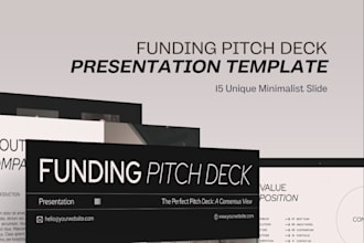 design stunning event planning, health tech, topnotch funding pitch deck in 24hr