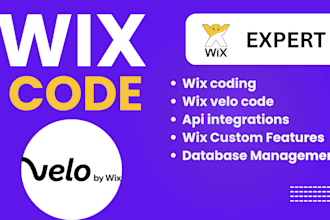 customize your wix website with wix code, wix velo, database