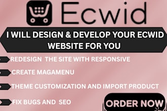 create ecwid store design bigcommerce shopify redesign website dropshipping SEO