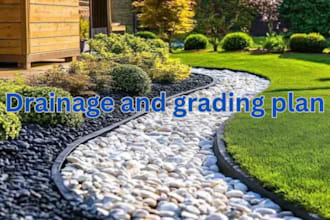 do site granding, erosion control plan, drainage plan and pond design