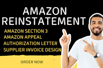 write amazon appeal letters for account reinstatement and section 3 policy issue