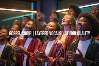 record gospel choir vocals layered harmonies and soulful choir