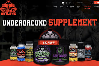 design supplement website supplement shopify store nutraceutical website peptide