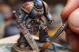 paint your warhammer 40k character illustration