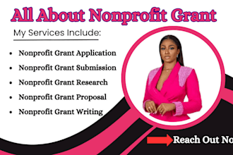 write nonprofit business plans, grant proposals, rfps, or sponsorship proposals
