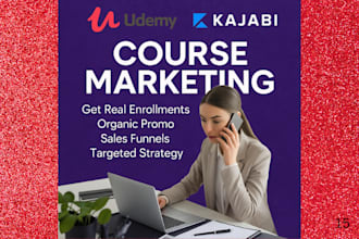 do udemy online course promotion kajabi podia real estate course sales marketing