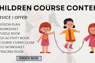 create educational children course kids worksheet children workbook kids course