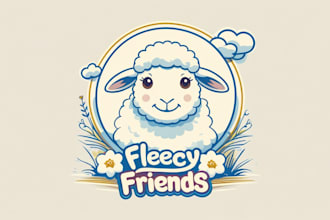 do sheep mascot logo in my style