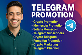 do telegram promotion crypto marketing  memecoin promotion solana subscribers