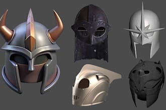 model halloween cosplay masks, helmets, and printable 3d props in stl format