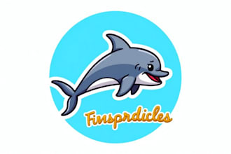 design dolphin mascot logo within new concepts