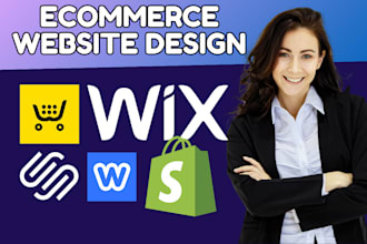 create shopify ecommerce store seo squarespace godaddy wix weebly website design
