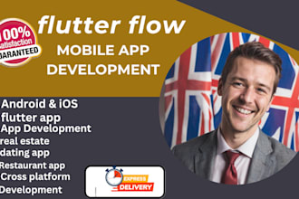 design, develop custom mobile app with flutter and flutterflow