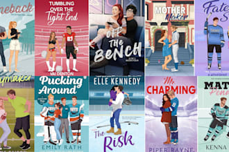 do spicy college romance fantasy nsfw art mafia gay hockey sport book cover art