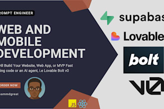 build your website, web app, or mvp using lovable bolt v0