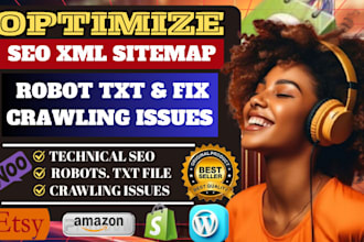 optimize SEO XML sitemap robot txt file and fixing  crawling issues for websites