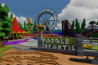 be your minecraft builder, build minecraft map structure spawn lobby and hub 4u