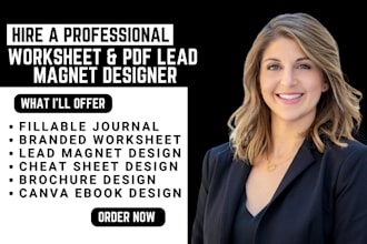 do worksheet freebies fillable workbook pdf lead magnet checklist ebook design