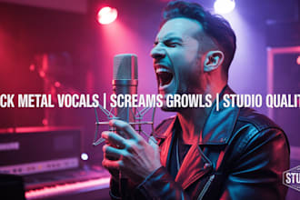 record aggressive metal vocals rock singer growls and screams