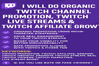 do organic twitch channel promotion twitch live streams twitch affiliate