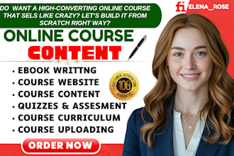 create top notch online course content, course plan, video script, course upload