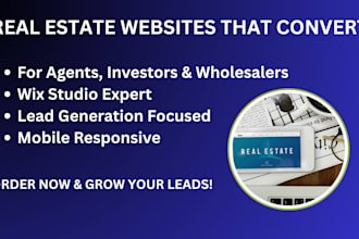 design wix studio websites for real estate agents, investors, and wholesalers