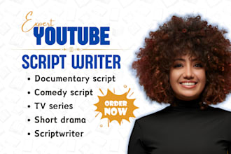 write script for your youtube cannel, true crime, documentary, short drama
