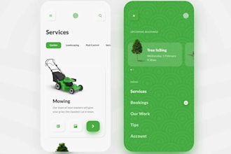 build snow plow app, lawn care app, snow plow marketplace website, garden care