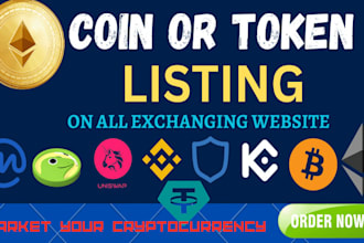 create coin listing, token listing, ico on coingecko, coinmarketcap, pancakeswap