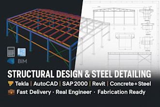 do tekla structure design, steel detailing, and 3d structural modeling