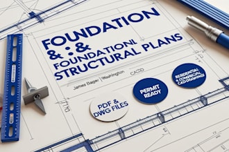 design foundation plans in PDF and dwg formats