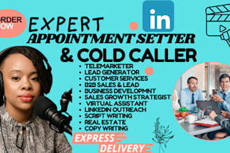 be your b2b lead generator cold calling appointment setter, telemarketer,