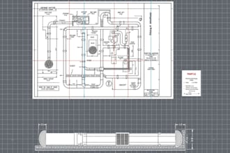 design storm water drainage plan and pipe network with plan and profile