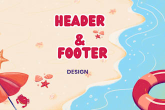 create stunning header and footer designs for your website