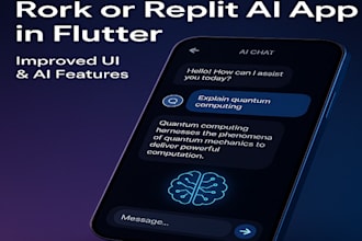 rebuild your rork or replit ai app in flutter with improved UI and ai feature
