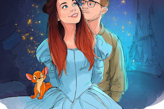 draw your portrait in disney style