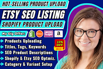 etsy seo product listing, upload product to shopify, woocommerce, wix, poshmark