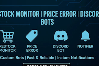 create a fast restock monitor bot, an auto checkout bot for popmart, and pokémon