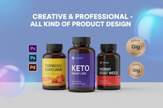 create amazon packaging with product sketches and 3d cad designs for your brand