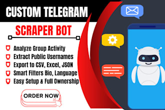 create a telegram scraper bot to extract group members and leads