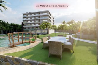 design rv park resort beach off road park commercial hotel and cafe landscape