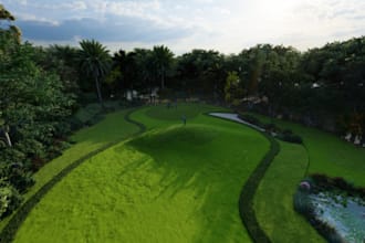 renovate golf showroom arena design,golf course,car care centre 370km, landscape