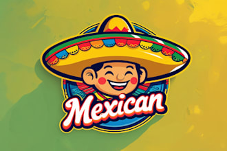 make maxican mascot logo for you with new concept