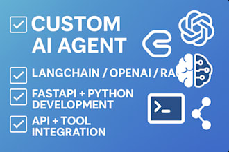 build ai agent with langchain, rag, openai, fastapi, genai, llama, python, gpt4o