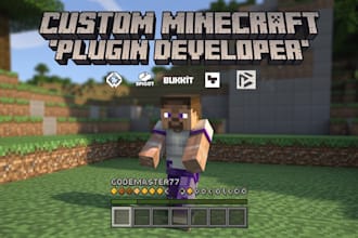 code custom minecraft plugins for java, bedrock, paper mc, spigot, or smp server